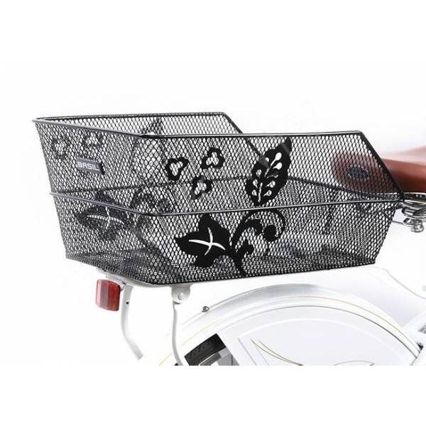 Basil Cento Flower - Canasta de bicicleta - En la parte posterior - Negro