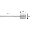 Elvedes Schakel Binnenk 2250mm in acciaio inossidabile N-NIP. 6472RVS-SHIM-49-SL