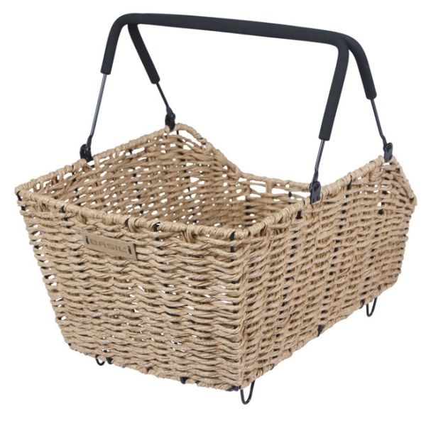 Basil Bicycle Basket Cento Rattan Look Multi System 40 x 25 x 12 cm - Sealgrass