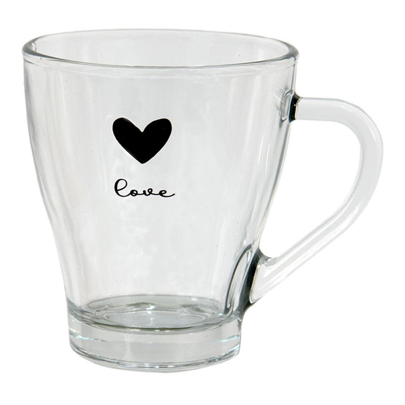 Clayre eef theeglas hart 200ml