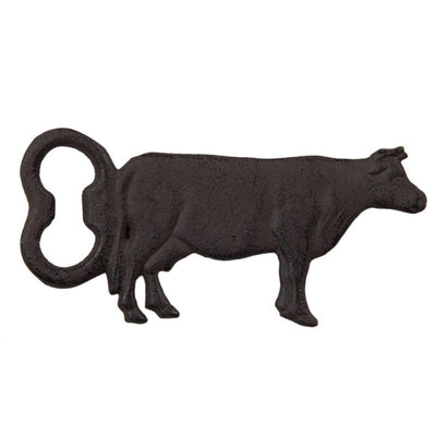 Apribottiglie Clayre Eef mucca metallo ruggine marrone 15x1x7 cm