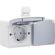Wc da appoggio Niko 2 pieghe antispruzzo orizzontale completo 1xm20 girevole