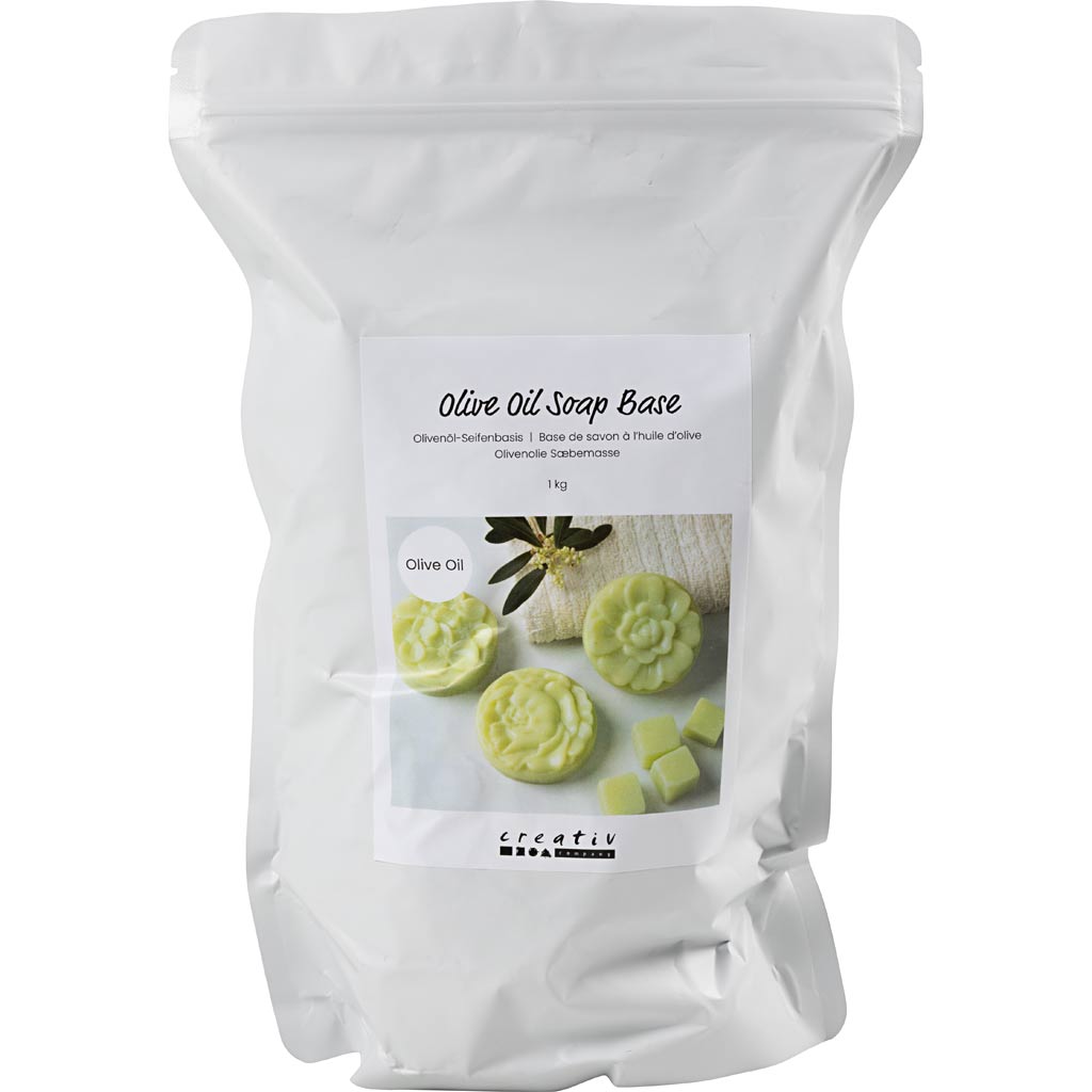 Base sapone all'olio d'oliva Creativ Company, granulato, 1000 gr 1 scatola