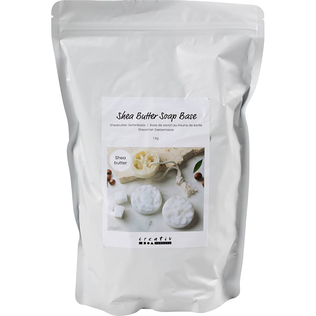 Creativ company base de jabón con manteca de karité, granulado, 1000 gr 1 caja