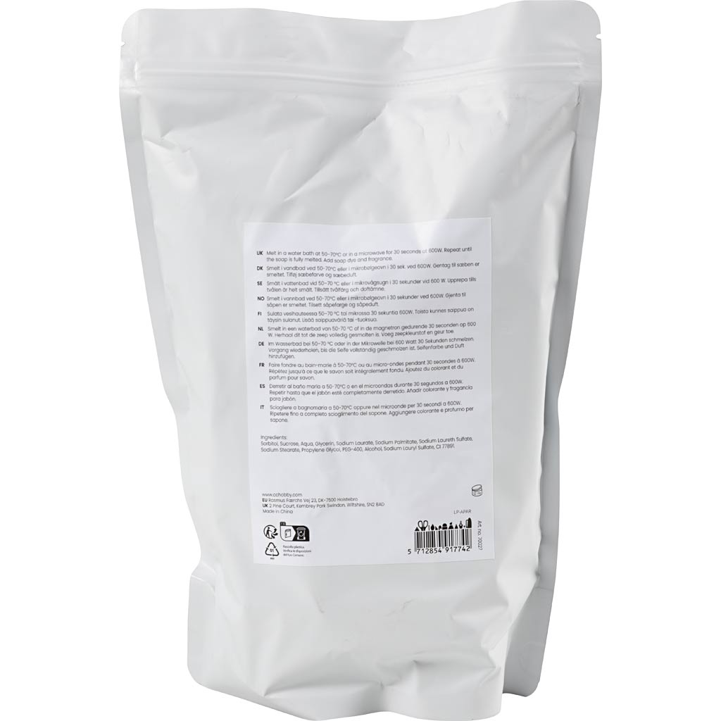 Base sapone bianco in granuli Creativ Company, 1000 gr 1 scatola
