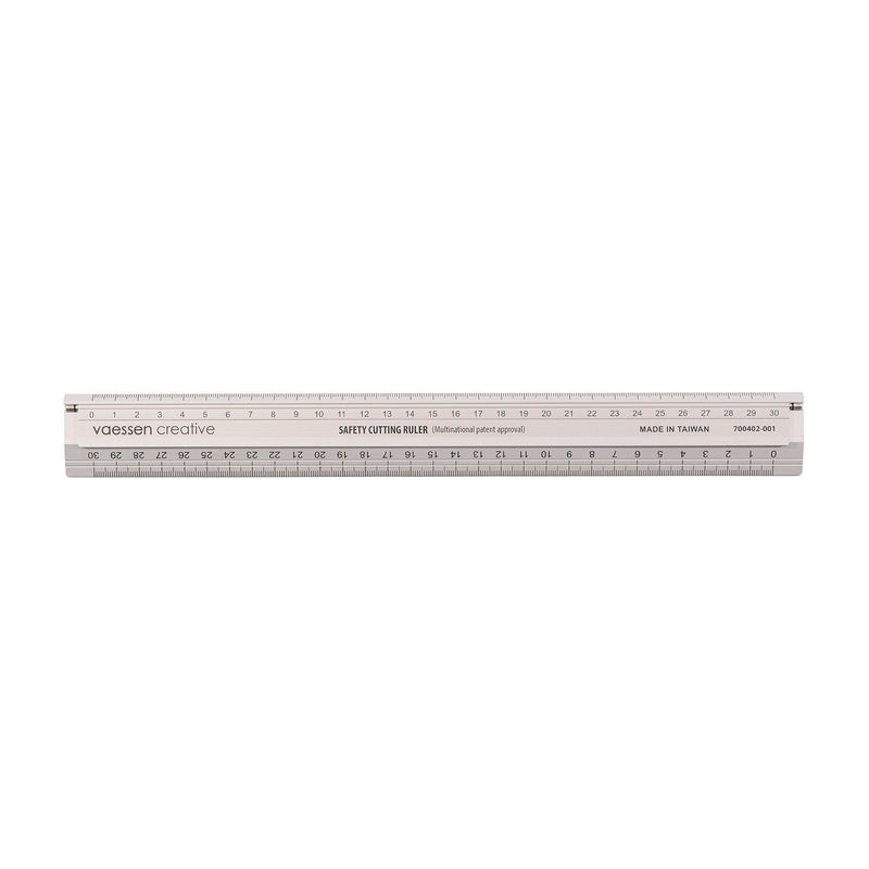 Vaessen creative • righello di sicurezza in alluminio 30 cm