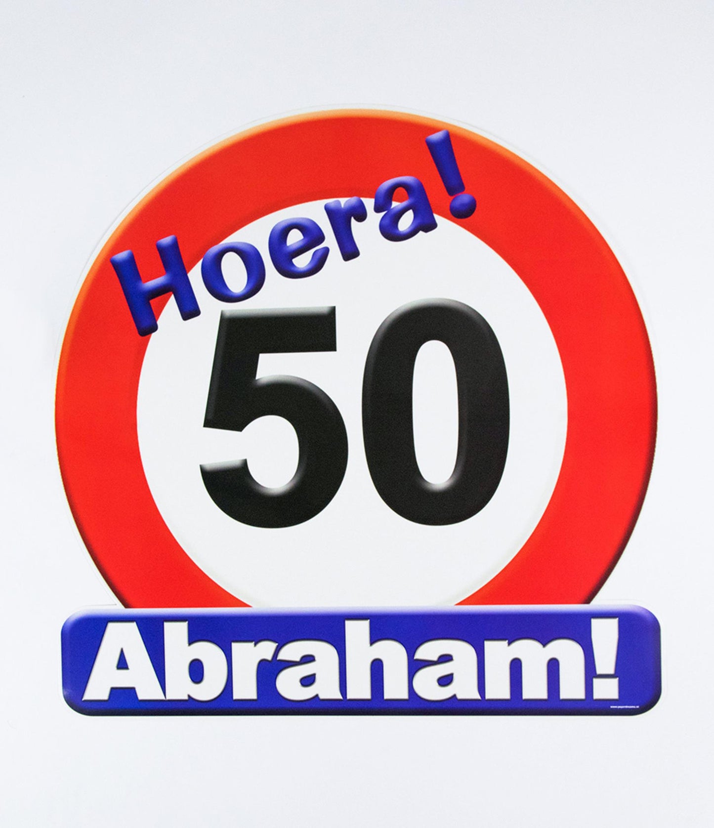 Paperdreams corona escudo señal de tráfico 50 años de Abraham