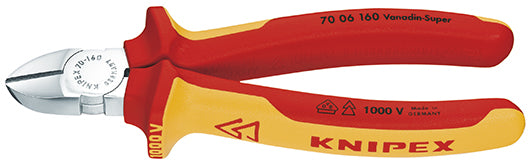 Knipex zijsnijtang 70 06 180 kniptang (geel)