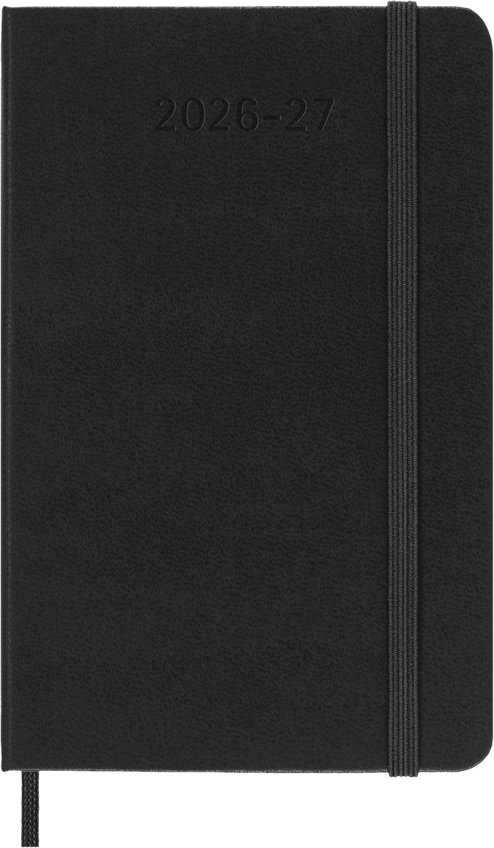 Agenda Moleskine 18 mesi - 2026 27 - settimanale - tascabile - copertina rigida - nera