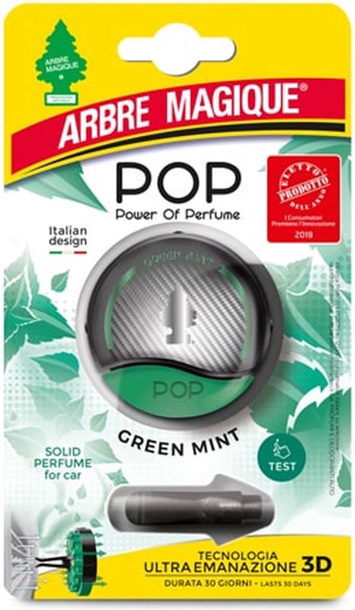 Deodorante per auto a vita con supporto di ventilazione - pop - profumo verde menta