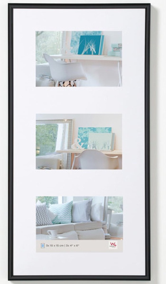 Walther new lifestyle - cornice in plastica - misura foto 3x 10x15 cm - nera
