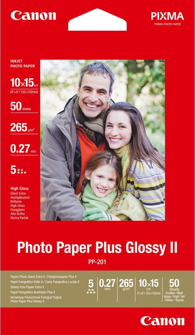 Canon pp-201 - photo paper - 10 x 15 cm - 50 sheets