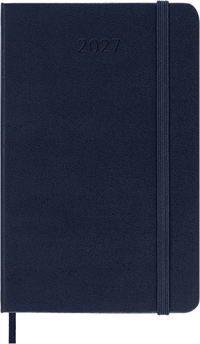 Moleskine 12 maanden agenda - 2027 - dagelijks - pocket - harde kaft - saffier blauw