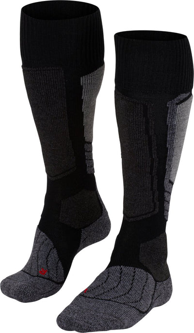 Falke sk1 calzini da sci in materiale funzionale in lana calda e spessa da donna neri - taglia 41-42