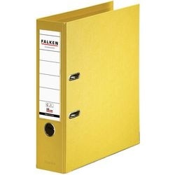 Ordner falken chromocolor a4 80 mm pp (polypropeen) geel 2-rings 1 stuk