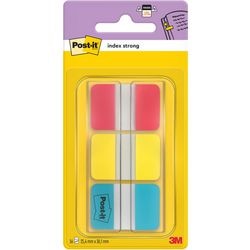 Index strong 686-1-ryb post-it 25x38mm surtido neon reposicionable grueso 66 hojas