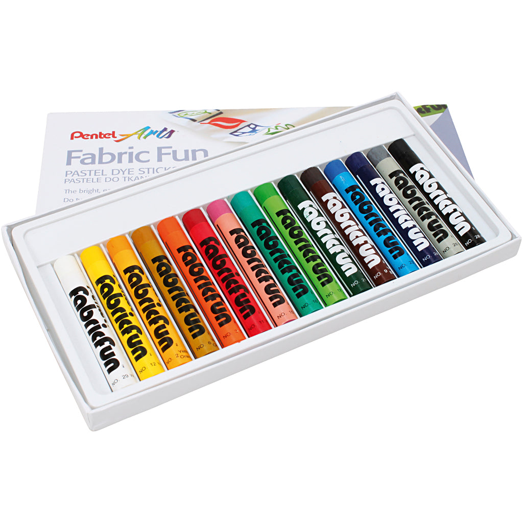 Tiza textil, varios colores, 15 piezas 1 caja