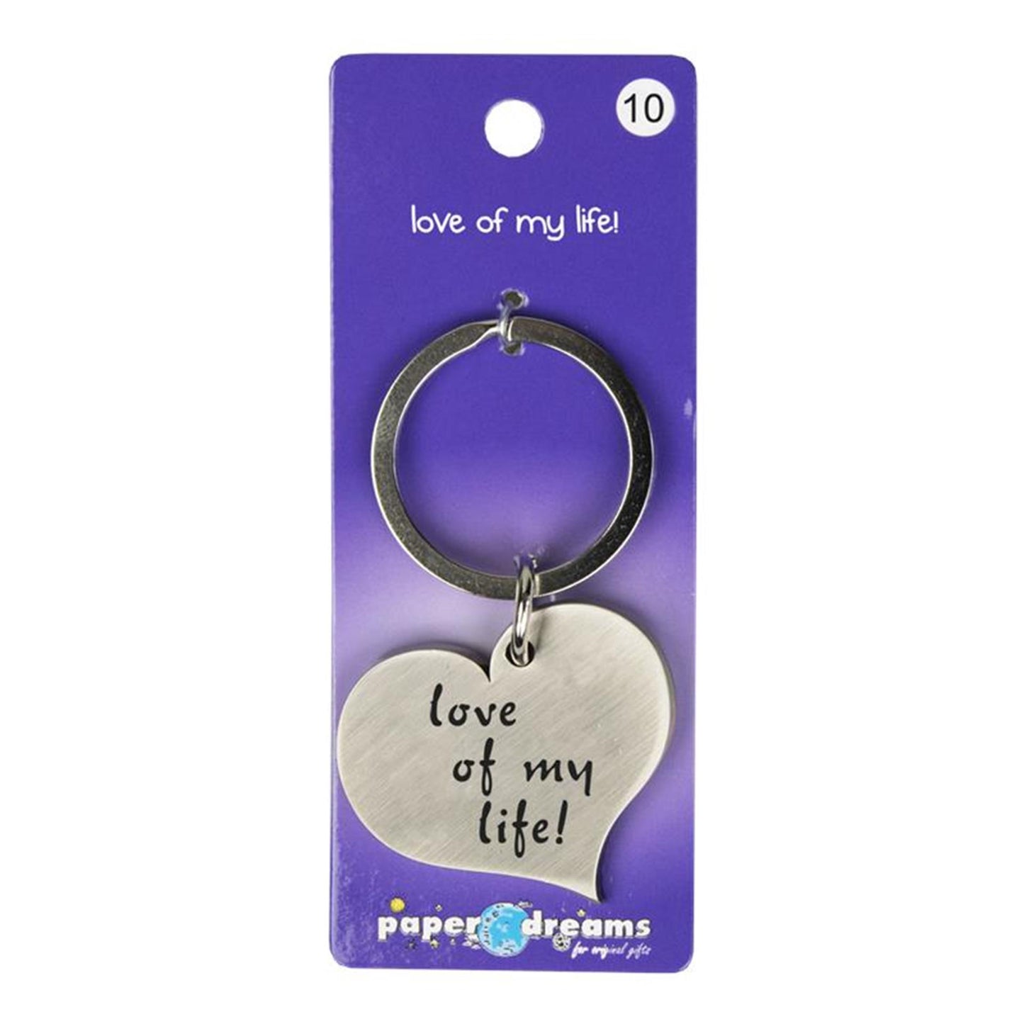 Portachiavi a cuore Paperdreams: l'amore della mia vita