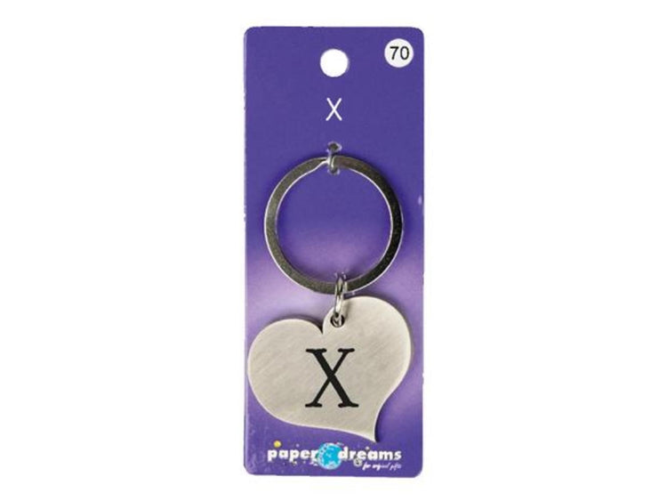 Paperdreams hart sleutelhanger - x hart sleutelhanger - x