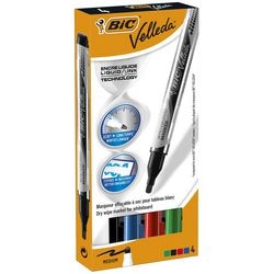 Whiteboard marker velleda pocket liquid bic assorti