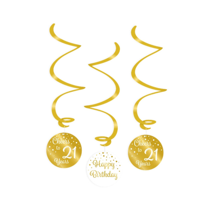 Paperdreams swirl decorations goud wit - 21