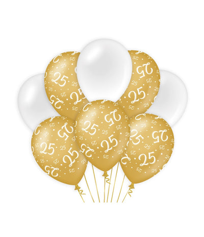 Paperdreams decoratie ballonnen goud wit - 25