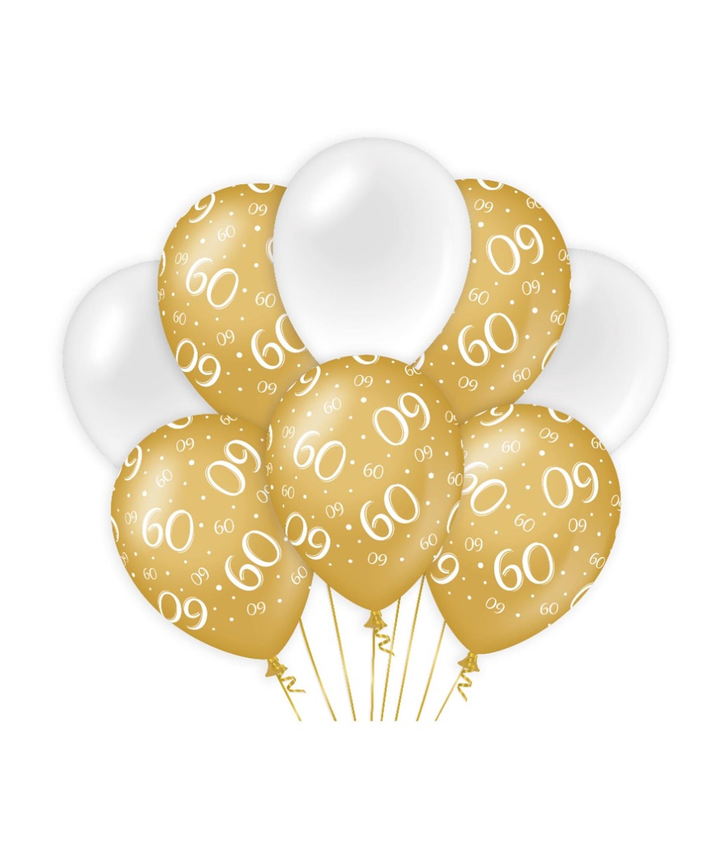Globos decorativos Paperdreams dorado blanco - 60