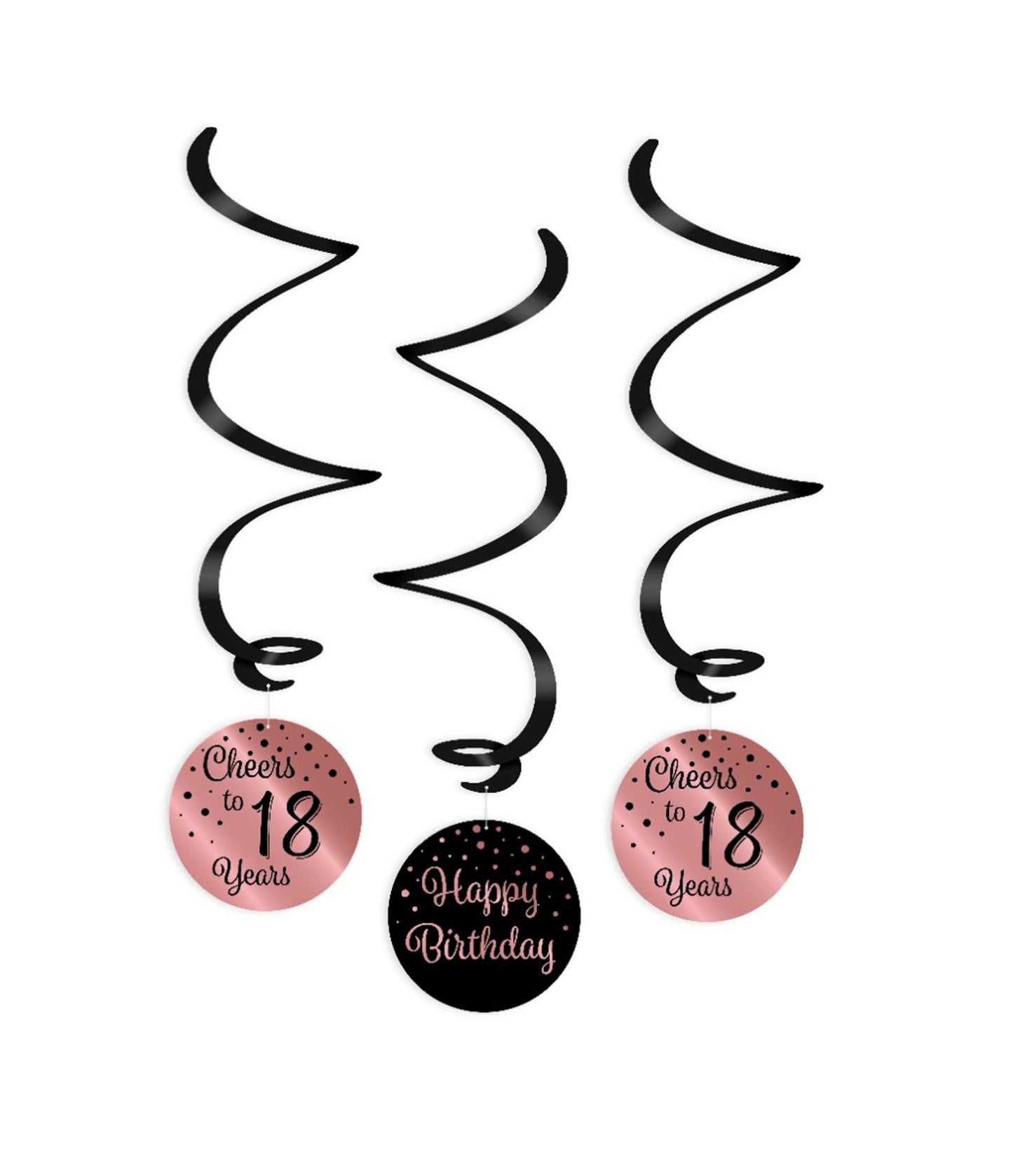Ghirlande a spirale Paperdreams rosa nero 18
