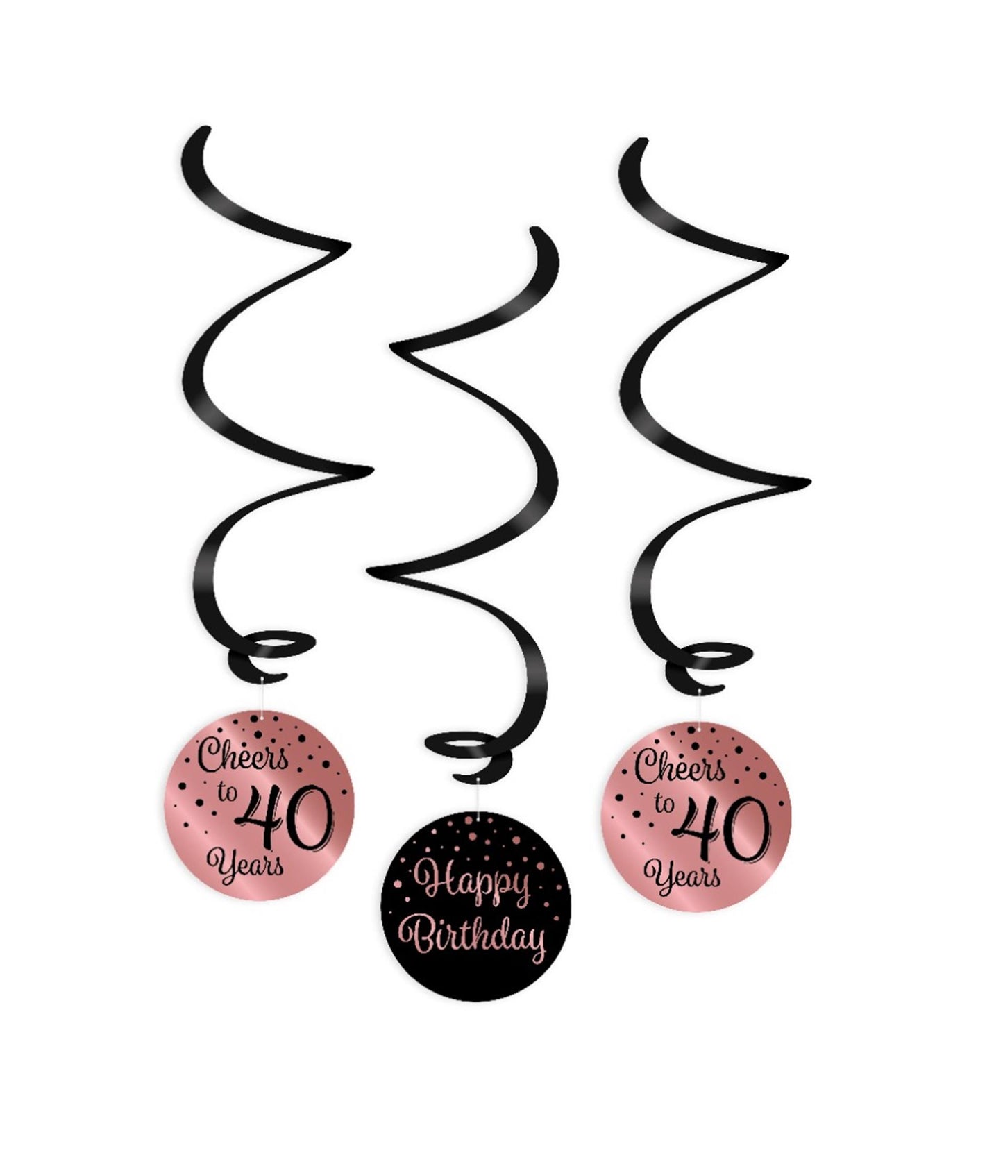 Ghirlande a spirale Paperdreams rosa nero 40