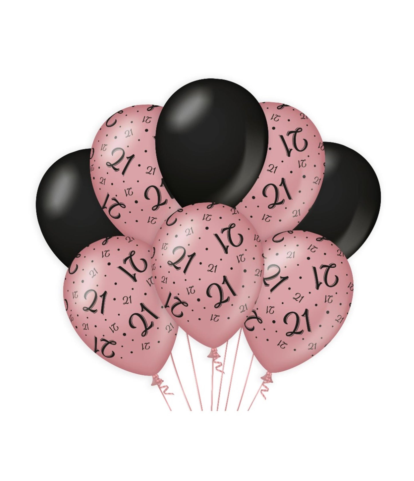 Paperdreams decoratie ballonnen roze zwart - 21