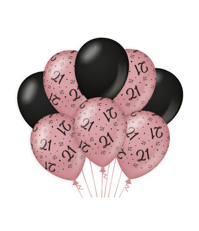 Paperdreams decoratie ballonnen roze zwart - 21