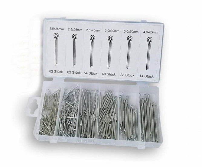 Assortimento di penna divisa, 300 pezzi in scatola di archiviazione.