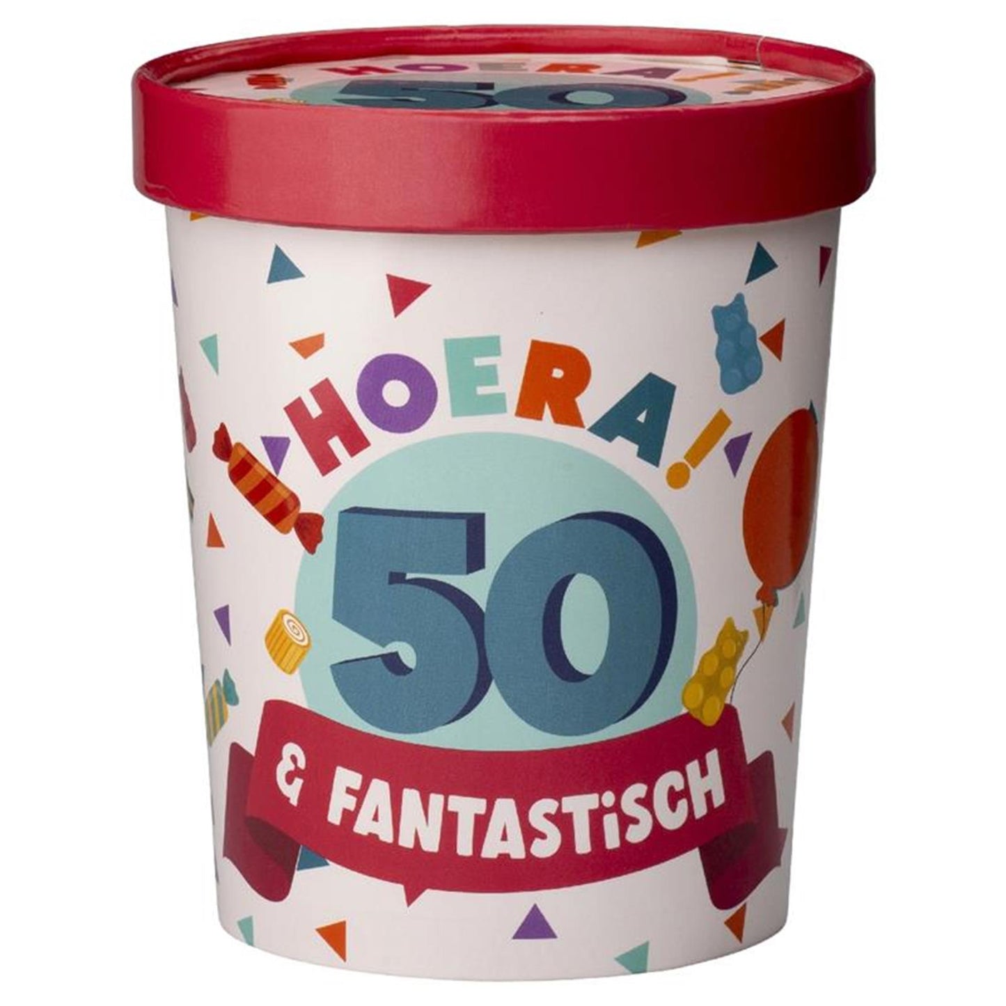 Bicchiere porta caramelle Paperdreams ø12x14cm - 50 anni