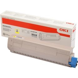 Cartucho de toner oki c823 amarillo