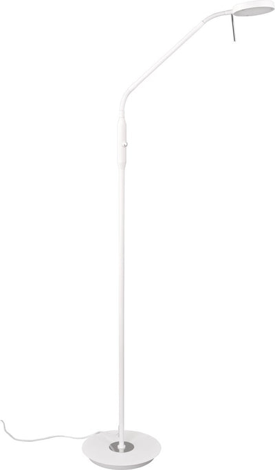 Lámpara de pie Trio monza - lámpara de lectura - blanco mate - brazo flexible - regulable - color de luz ajustable