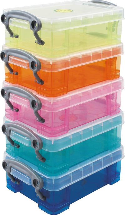 Really useful box es storage box set of 5 x 0.2 liter assorted colors