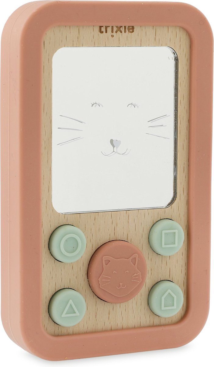 Trixie Wooden Silicone Baby Phone Mrs. gatto