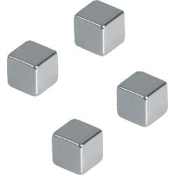 Magneti al neodimio Franken 10x10mm cromati 4 pezzi