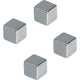 Magneti al neodimio Franken 10x10mm cromati 4 pezzi