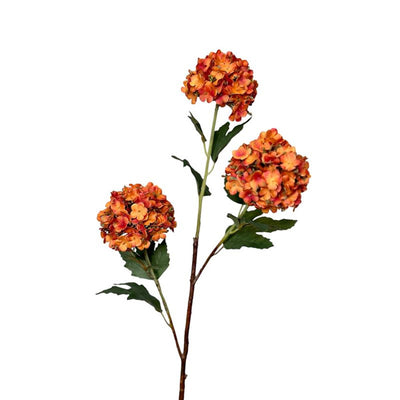Palla di neve artificiale fiore collezione Roberts 90 cm arancione