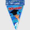 Paperdreams party vlag - geslaagd school cartoon