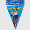 Paperdreams party vlag - abraham cartoon