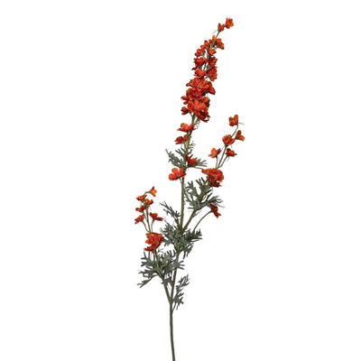 Roberts collection flor artificial rama delfinio 85cm naranja
