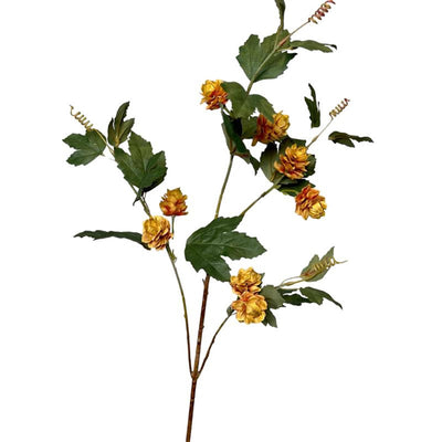 Roberts collection flor artificial rama de lúpulo 85cm amarillo ocre