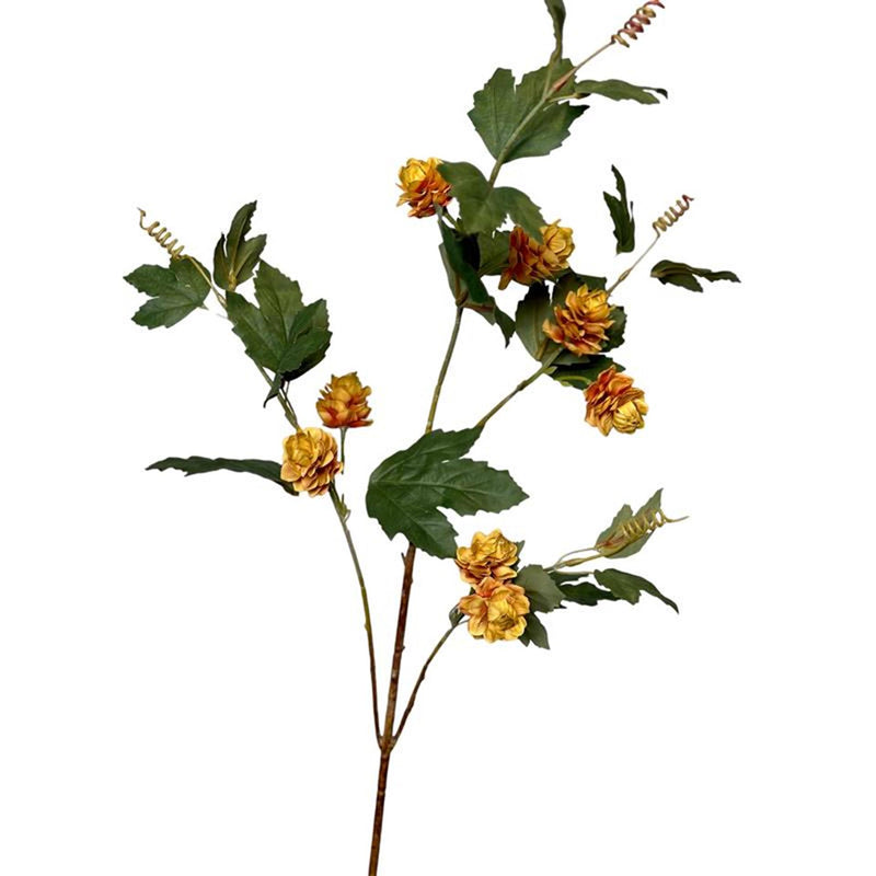 Roberts collection kunstbloem hop tak 85cm okergeel