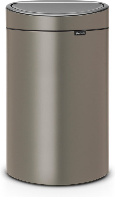 Pattumiera Brabantia touch bin - 10+23 litri - raccolta differenziata - platino
