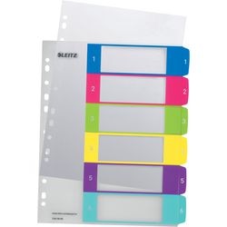 Numeric tabs 1-6 Leitz polypropylene