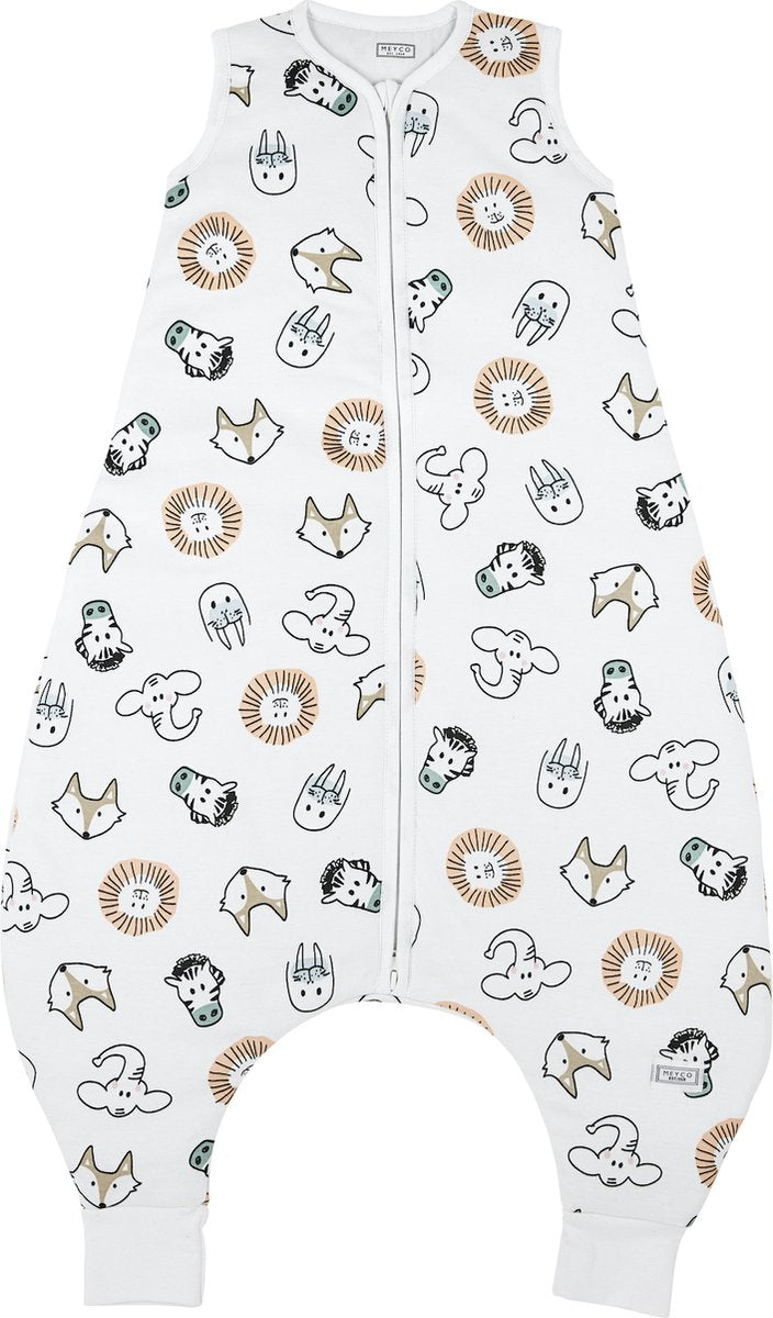 Meyco Baby Animal - Mono para dormir de invierno para bebé - multicolor - 92 cm - 2,0 tog