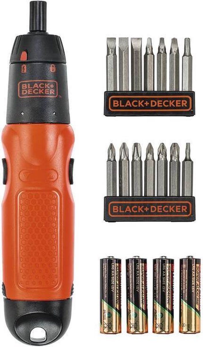 Black+decker destornillador inalámbrico black decker a7073, 19 piezas