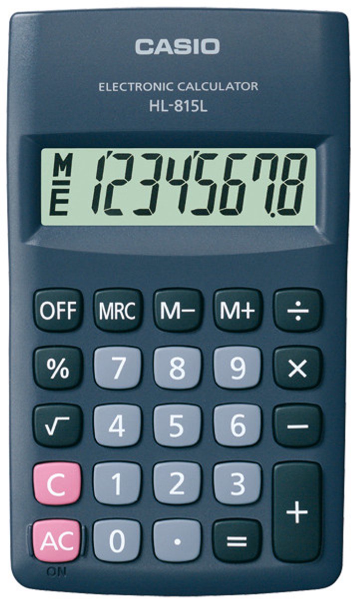 Calcolatrice Casio HL-815L tascabile calcolatrice base nera